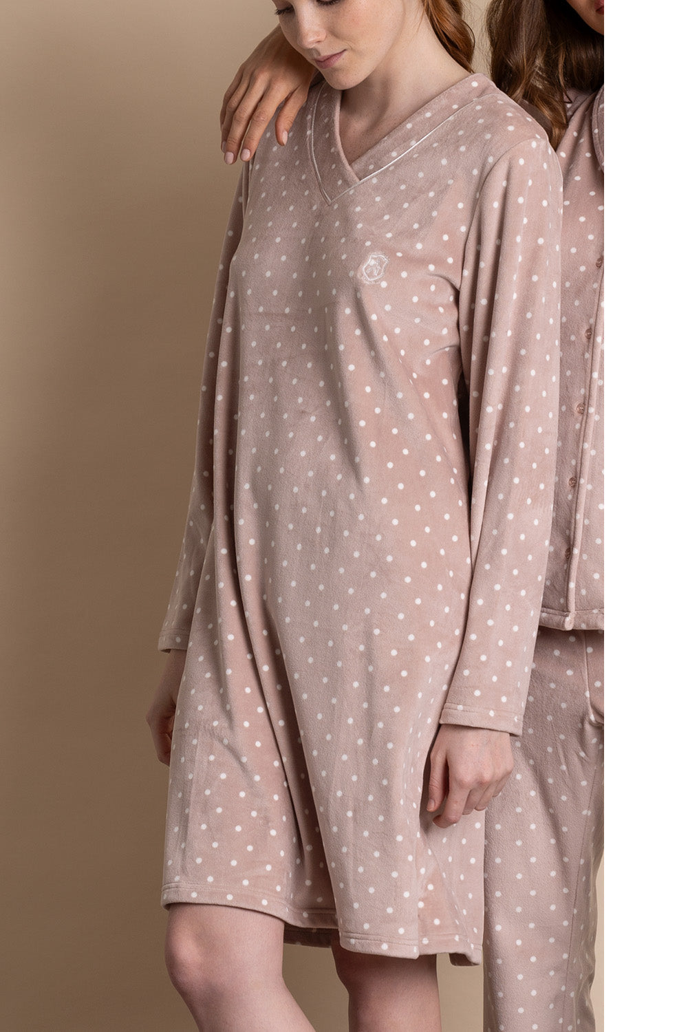 Camicia da notte invernale Donna in Velour Admas 61310 Admas