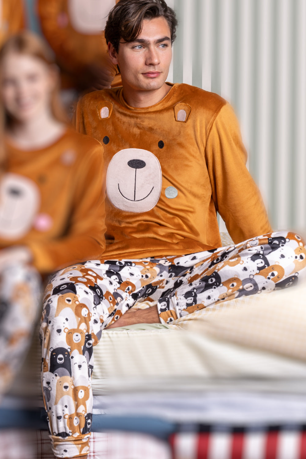 Pigiama invernale Family Uomo Donna Bimbo Bimba art 62783 62601 Disney