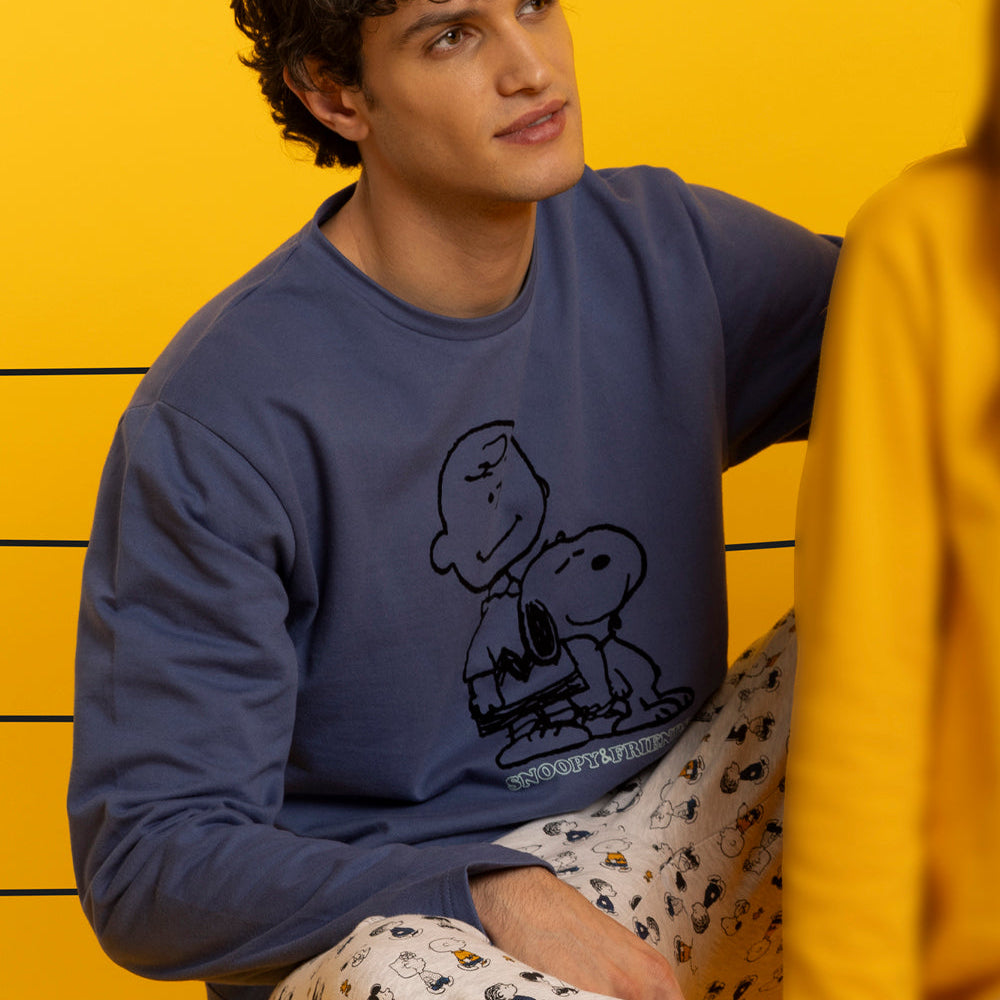 Pigiama invernale Family Uomo Donna Bimbo Bimba art Snoopy 63015 63429 Admas