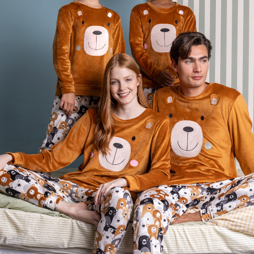 Pigiama invernale Family Uomo Donna Bimbo Bimba art 62783 62601 Disney
