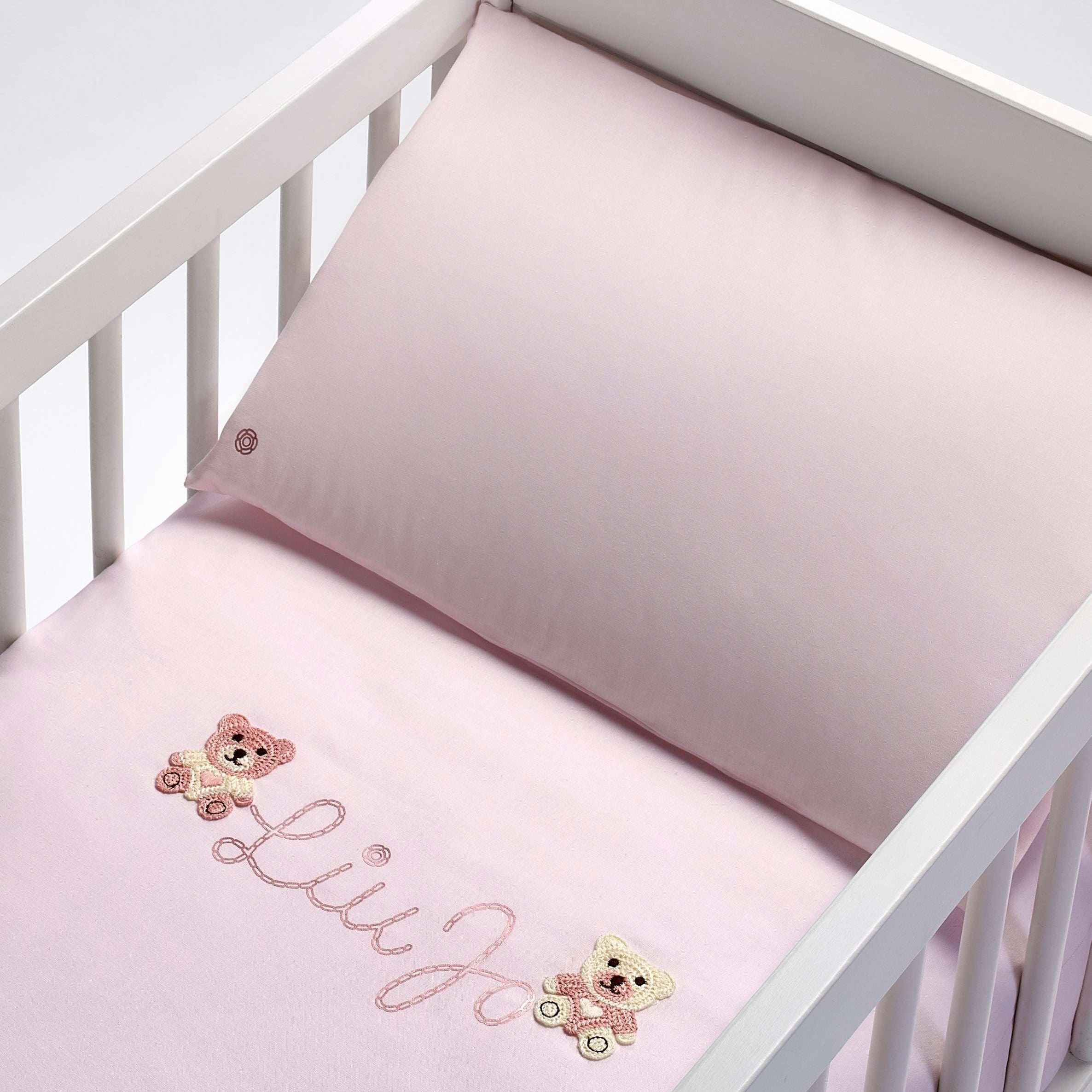 Liu jo Baby Completo 4 pezzi lenzuola e copripiumino Culla (passegino) art Bear LJ Liu Jo