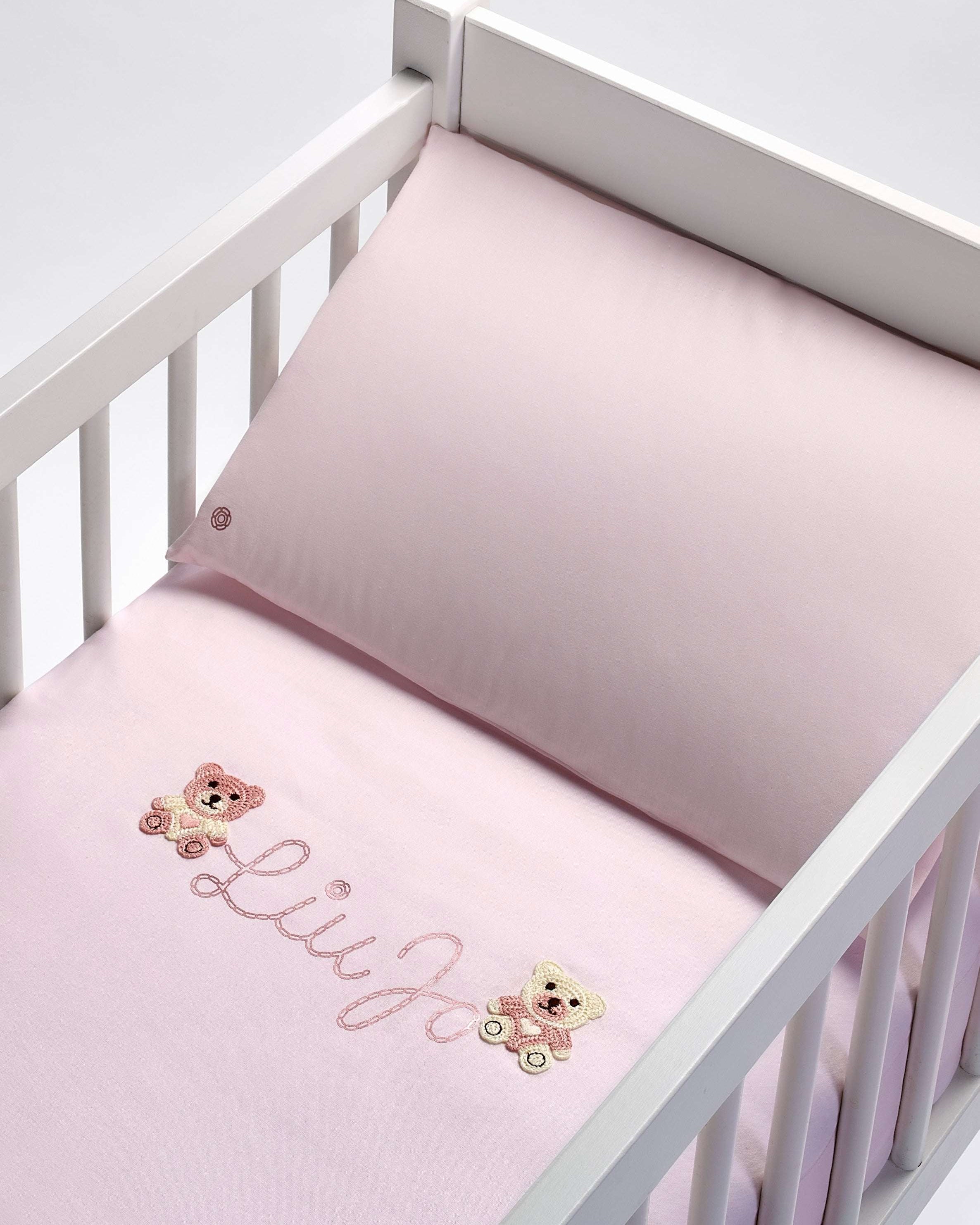 Liu jo Baby Completo 4 pezzi lenzuola e copripiumino Culla (passegino) art Bear LJ Liu Jo