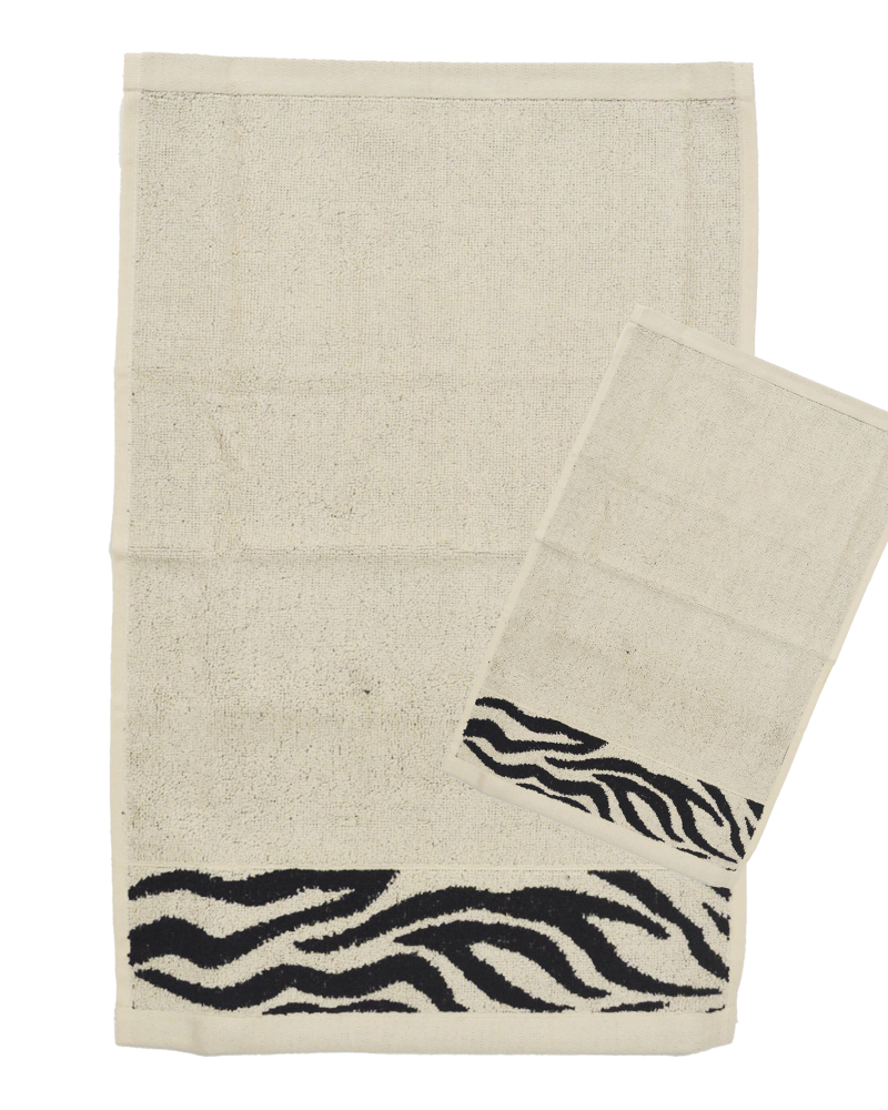 Set Asciugamani 1+1 viso e ospite Wild Lasa Zebra Lasa