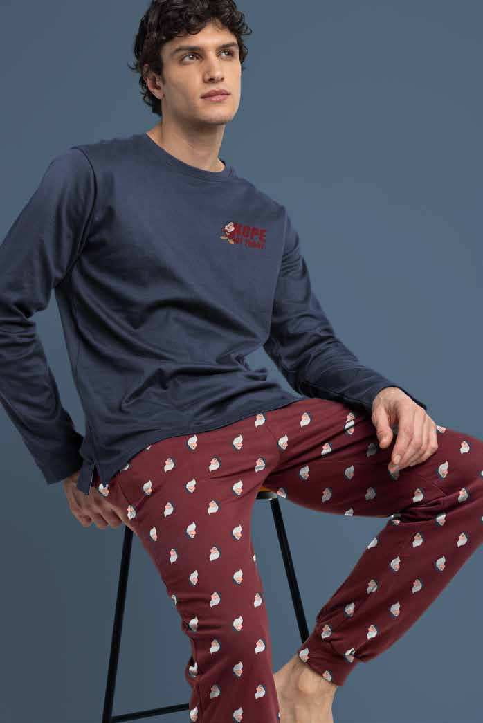 Pigiama invernale Uomo Disney Brontolo caldo cotone 63900 Disney