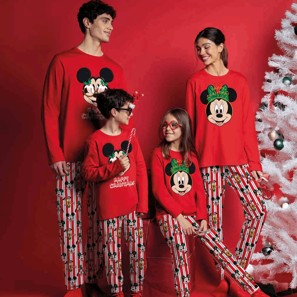 Pigiama Natalizio Disney Family coordinato Uomo Donna Bimbo Bimba art 63685 63920 Disney