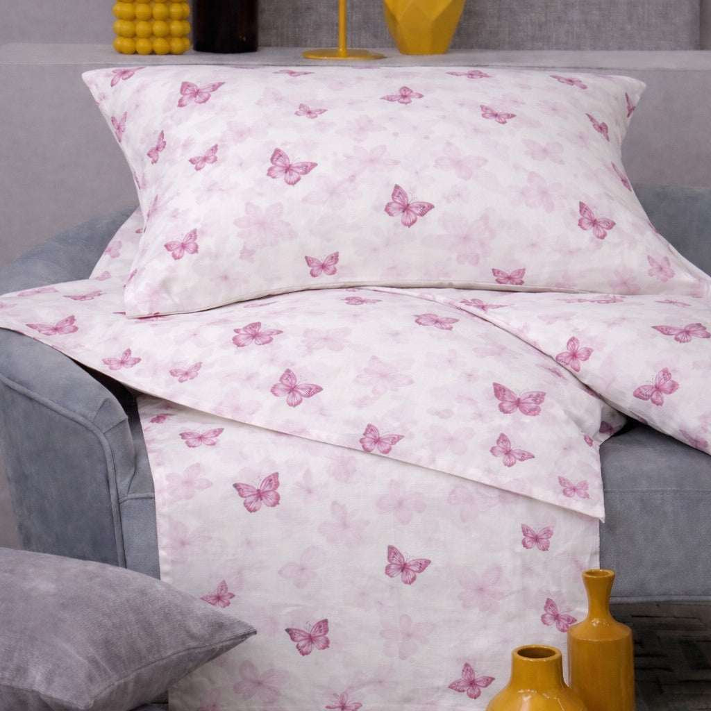 Completo lenzuola matrimoniale in Percalle di cotone 100% Rebecca Home