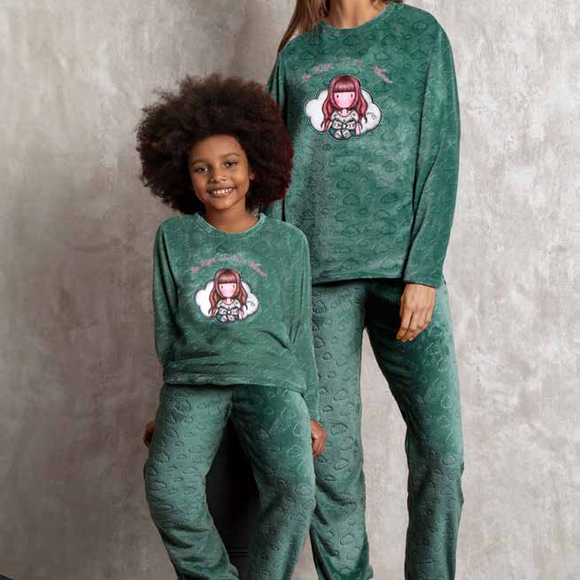 Pigiama invernale Santoro Gorjuss Coordinato Donna Bambina 62389 62414 Santoro Gorjuss