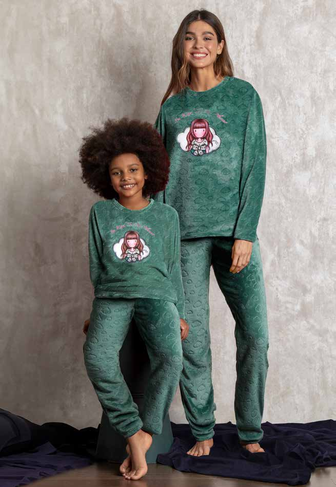 Pigiama invernale Santoro Gorjuss Coordinato Donna Bambina 62389 62414 Santoro Gorjuss