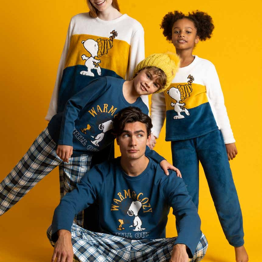 Pigiama Family Uomo Donna Bimbo Bimba art Snoopy 62422 62011 Disney