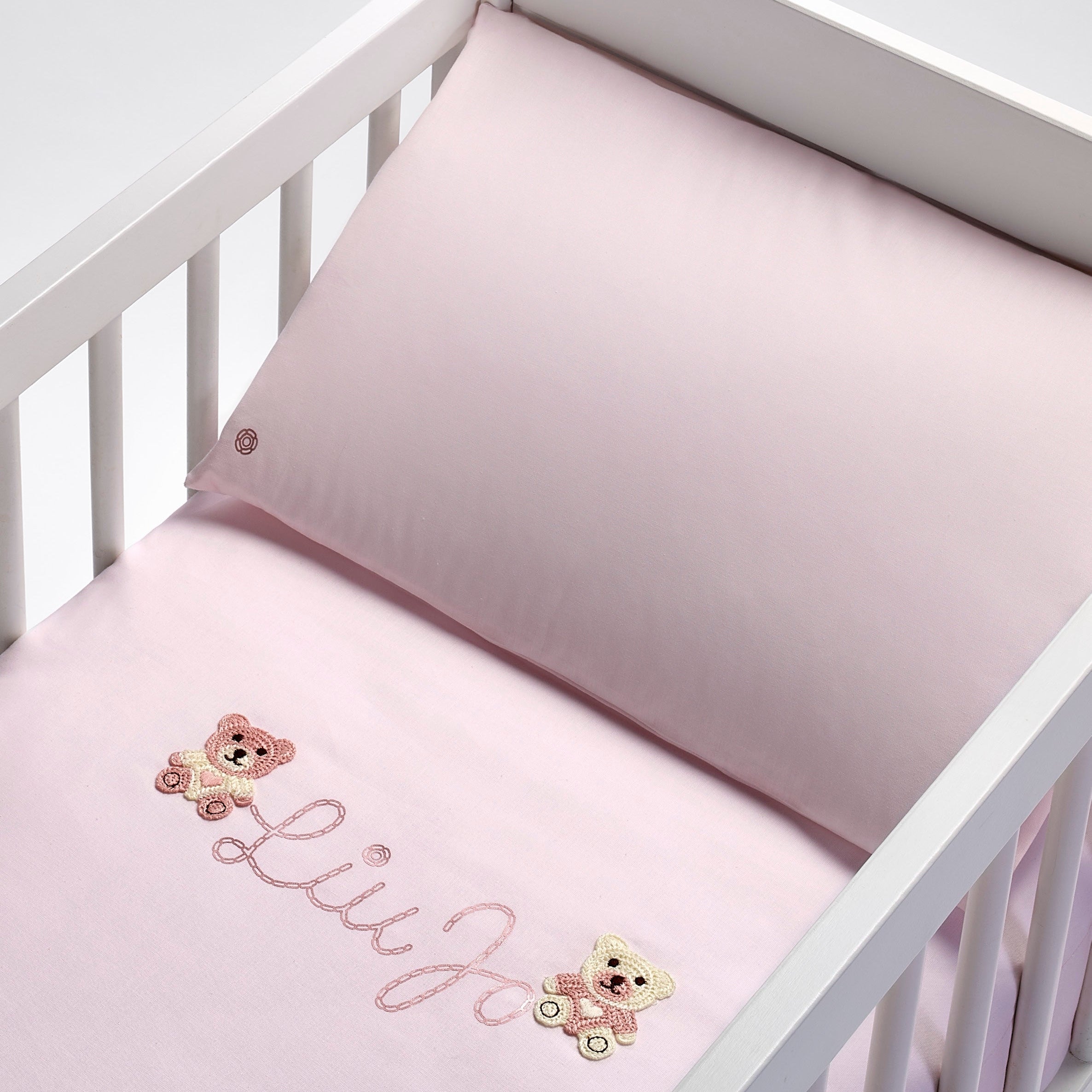 Liu jo Baby Completo 4 pezzi lenzuola e copripiumino Culla (passegino) art Bear LJ Liu Jo