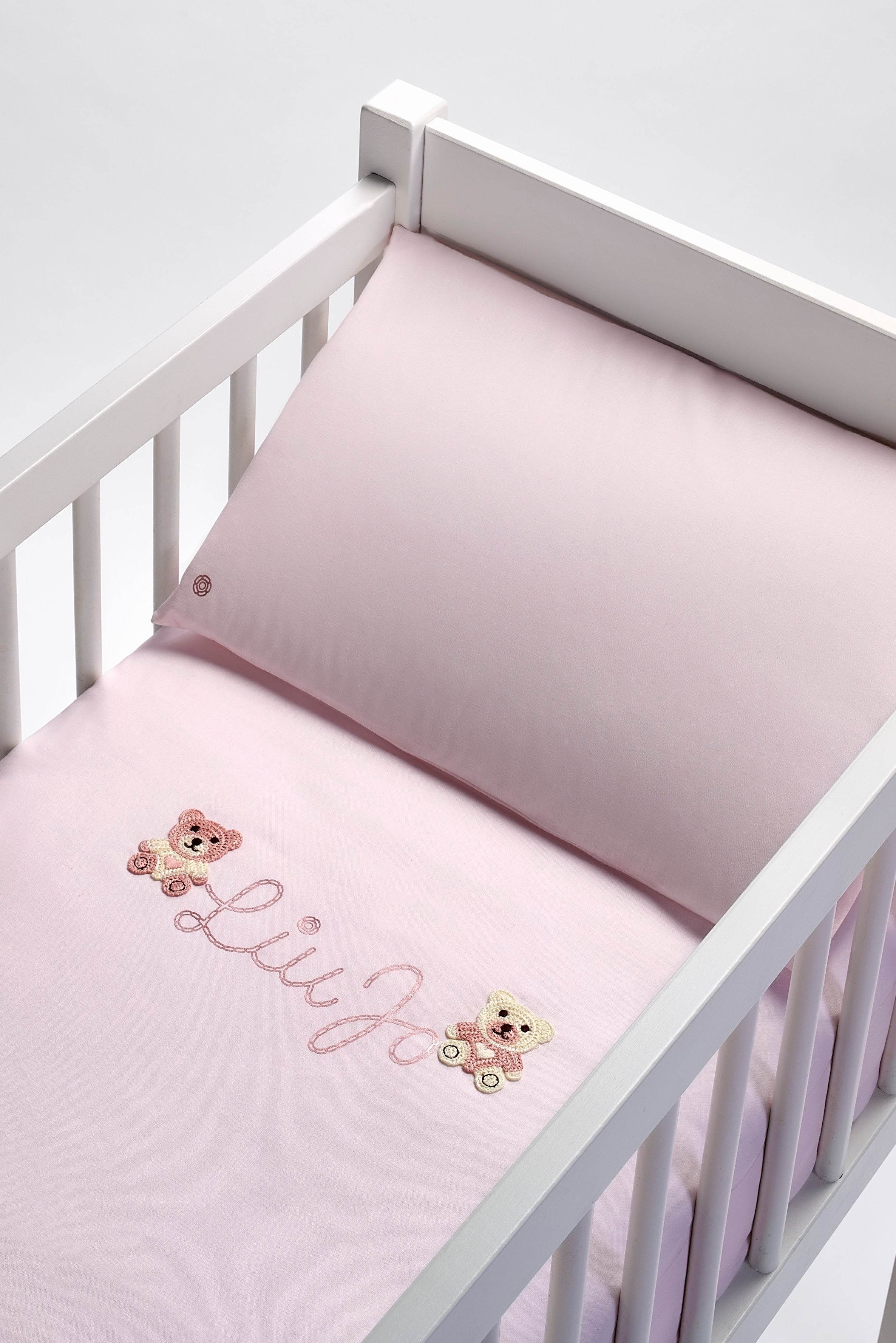 Liu jo Baby Completo 4 pezzi lenzuola e copripiumino Culla (passegino) art Bear LJ Liu Jo
