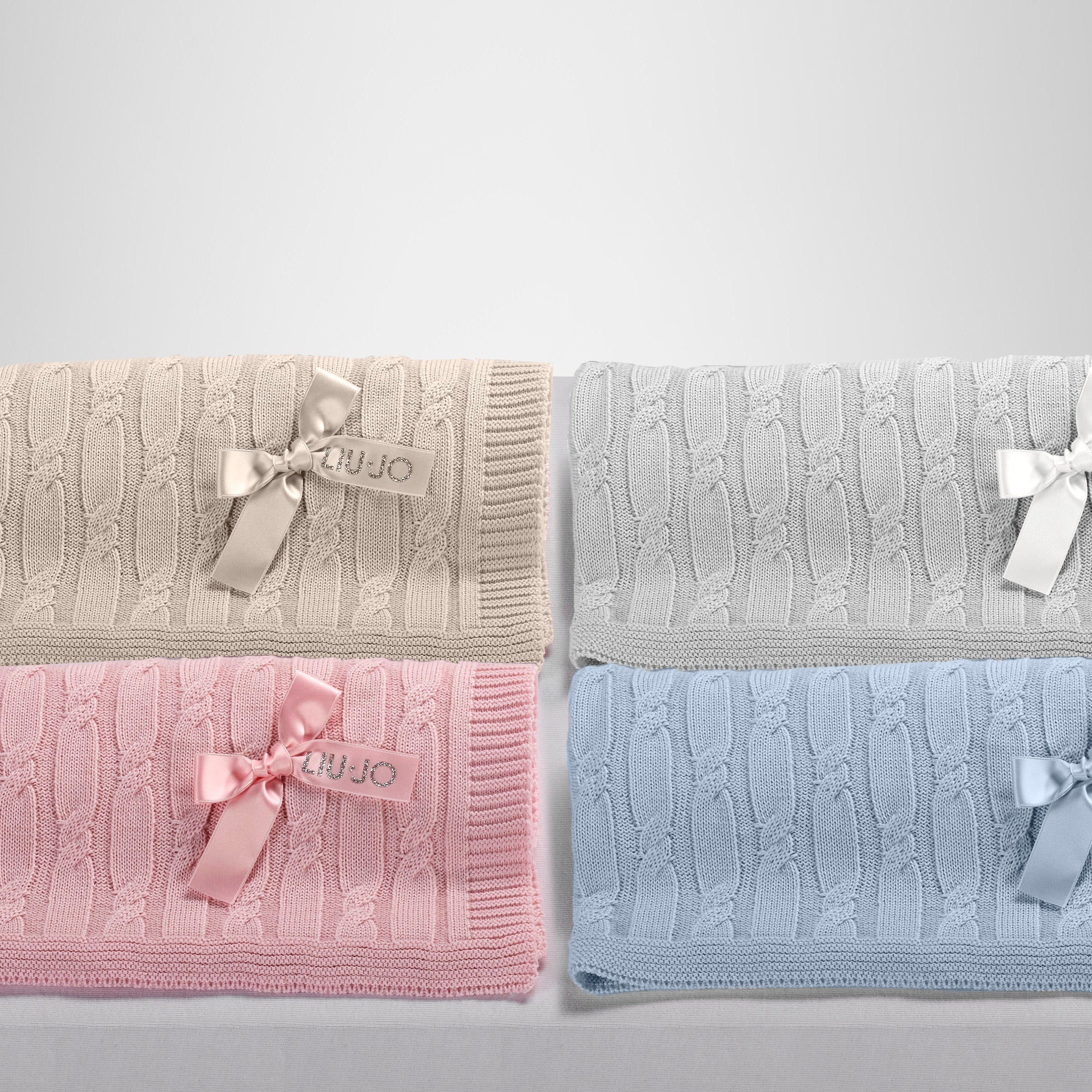 Copertina neonato invernale Liu jo baby art. Nastrini in Lana Liu Jo