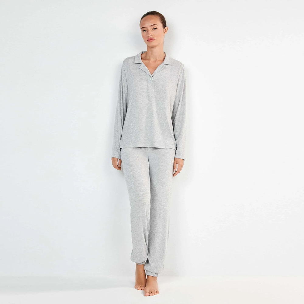Pigiama invernale Donna Gisela 20433 GRIGIO Gisela