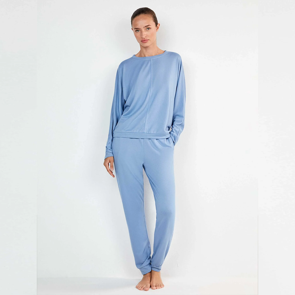 Pigiama invernale Donna Gisela 20441 azzurro Gisela
