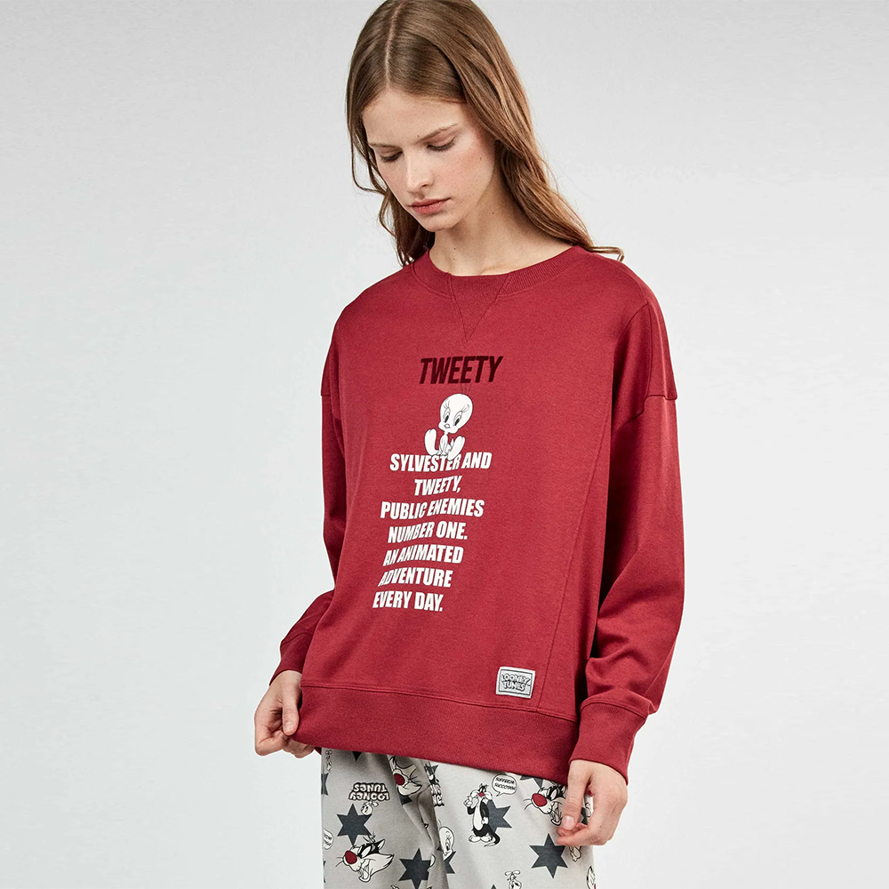 Pigiama Donna Looney Tunes stampa Tweety Gisela