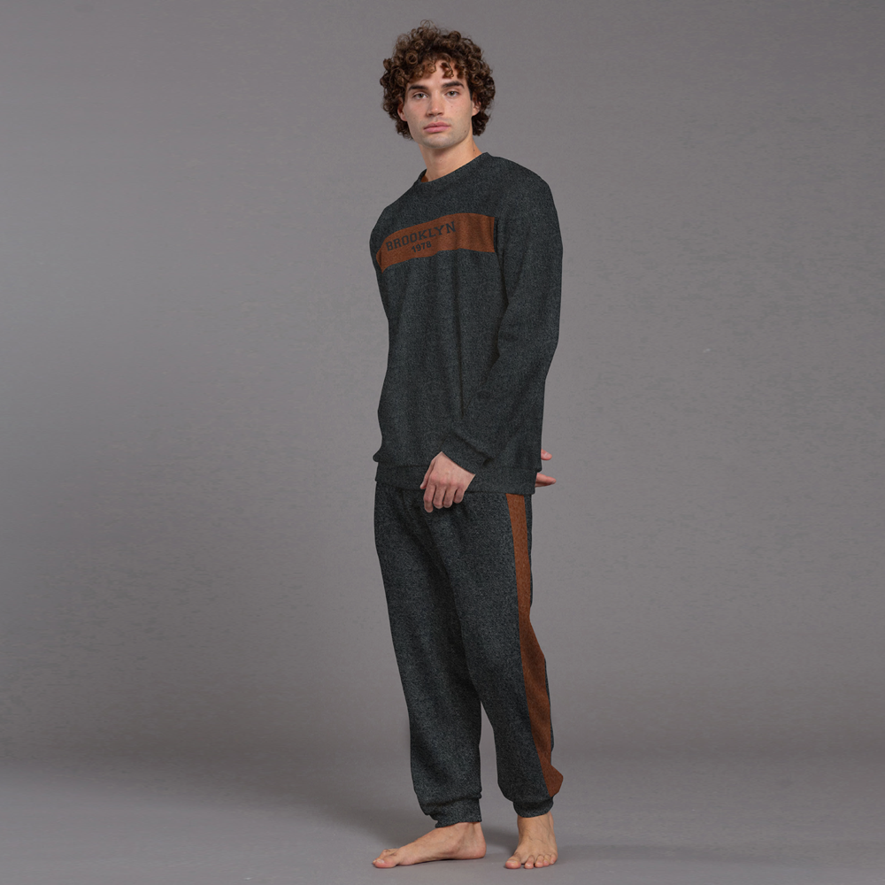 Pigiama Uomo invernale Punto Milano kissimo 26U15006 grigio Kissimo Biancaluna
