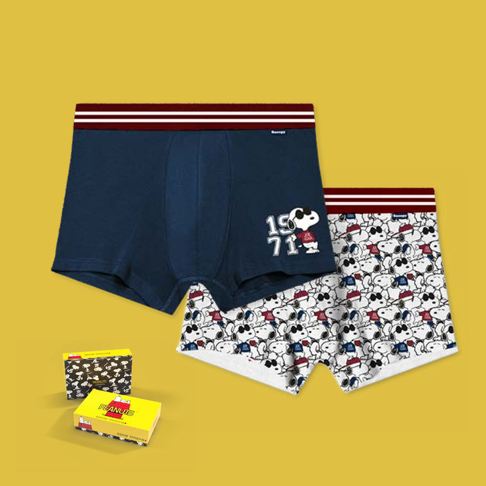 Coppia Boxer Uomo Snoopy peanuts 48573 Disney