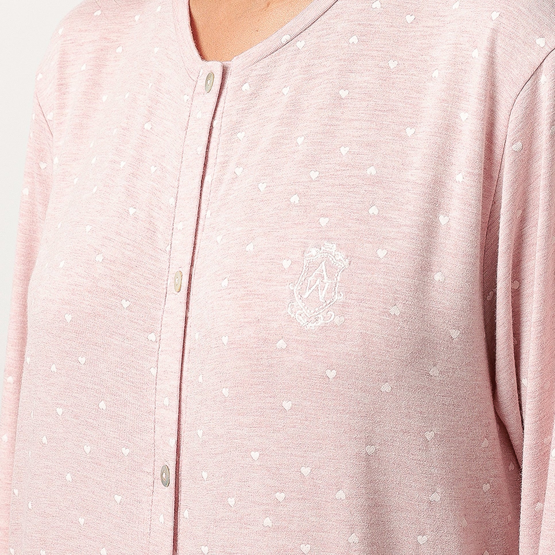 Camicia da notte invernale Donna in viscosa aperta 61446 Admas