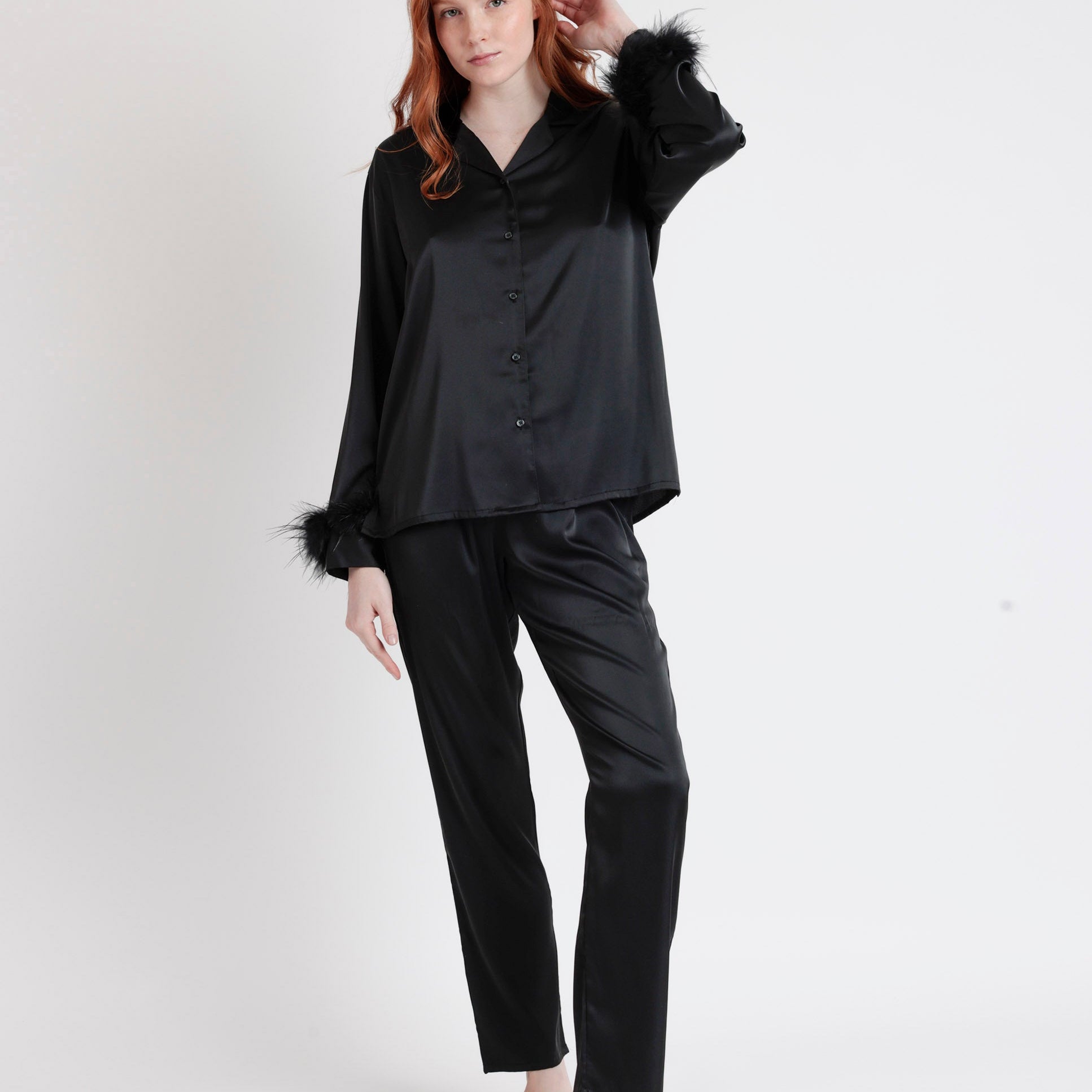 Pigiama Donna in raso Admas art 62550 nero Admas