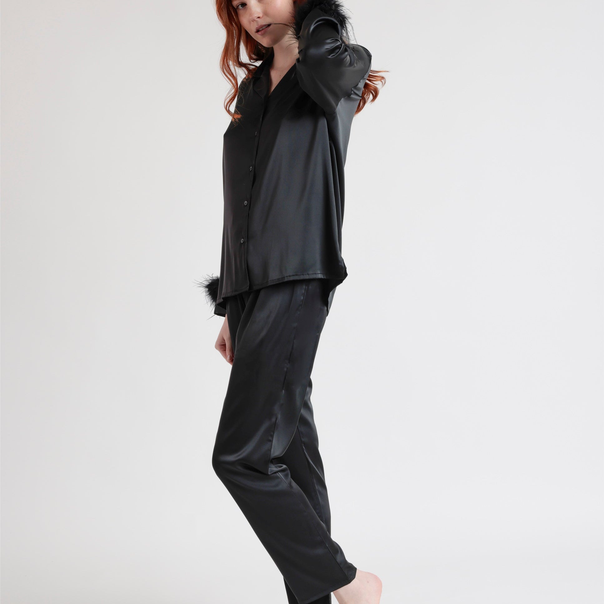 Pigiama Donna in raso Admas art 62550 nero Admas