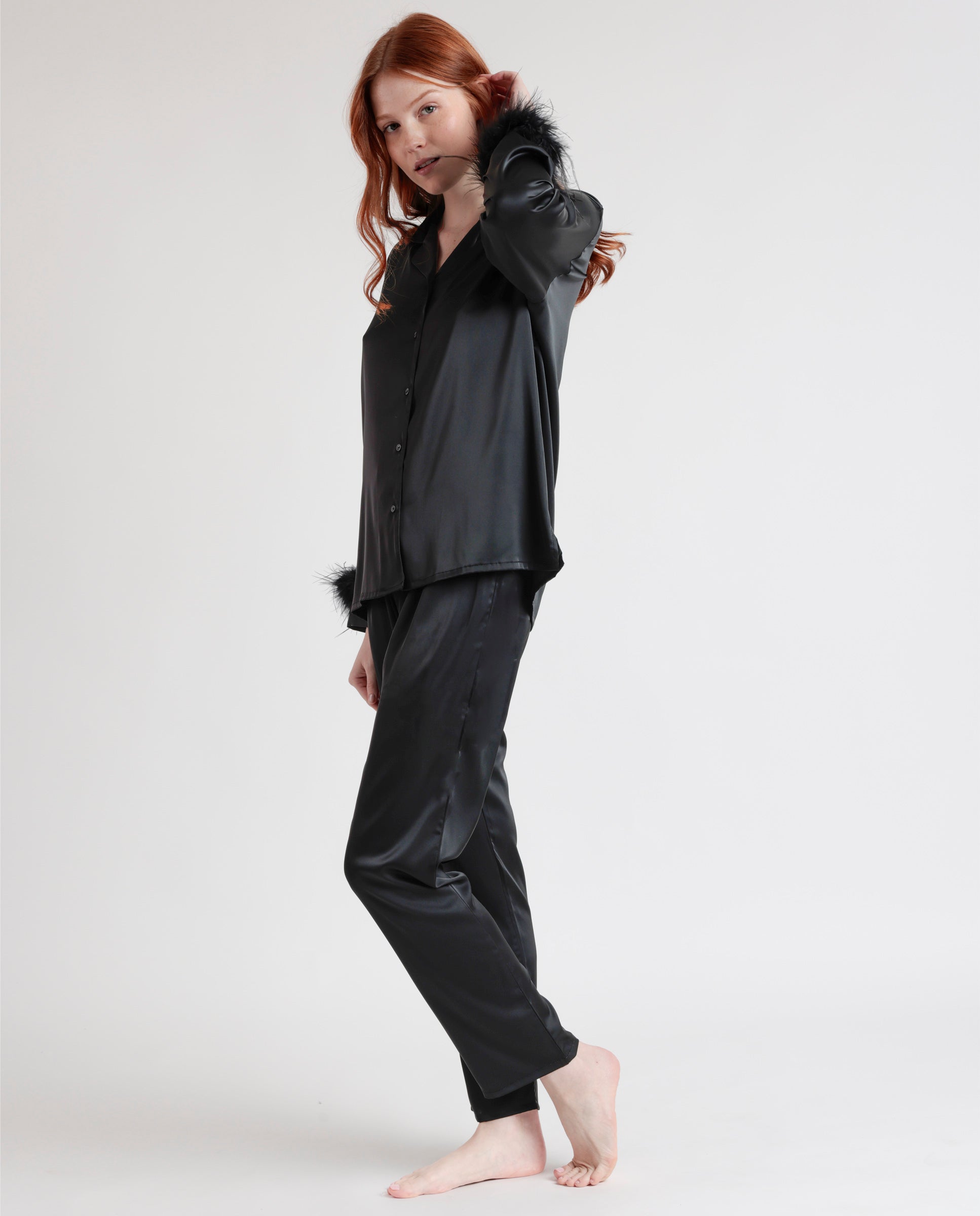Pigiama Donna in raso Admas art 62550 nero Admas