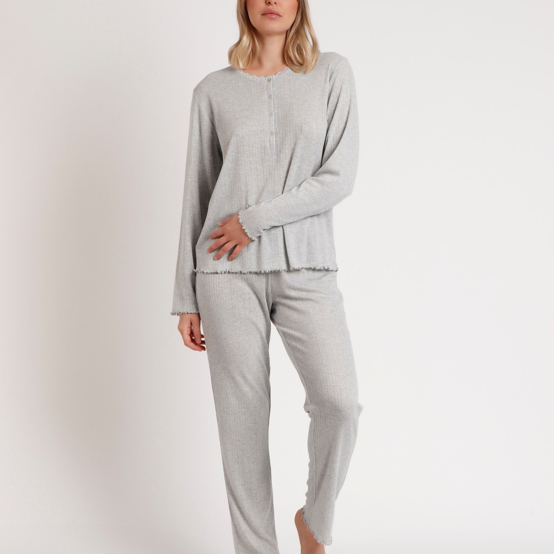 Pigiama Donna in viscosa Admas 62624 Grigio Admas