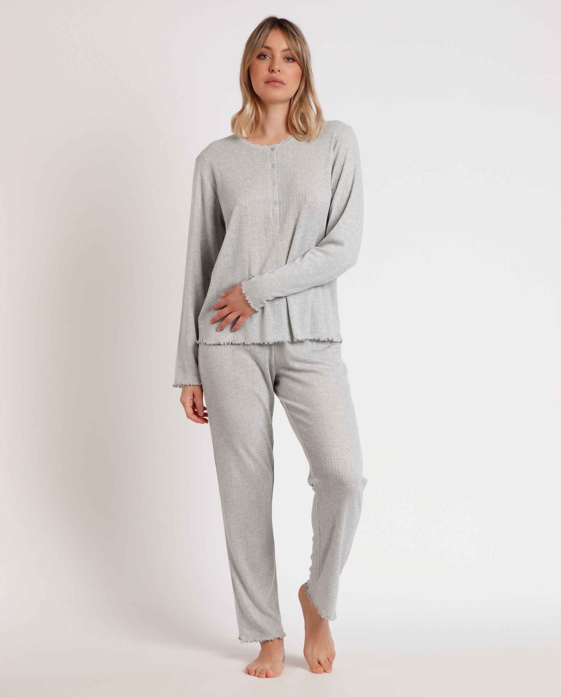 Pigiama Donna in viscosa Admas 62624 Grigio Admas