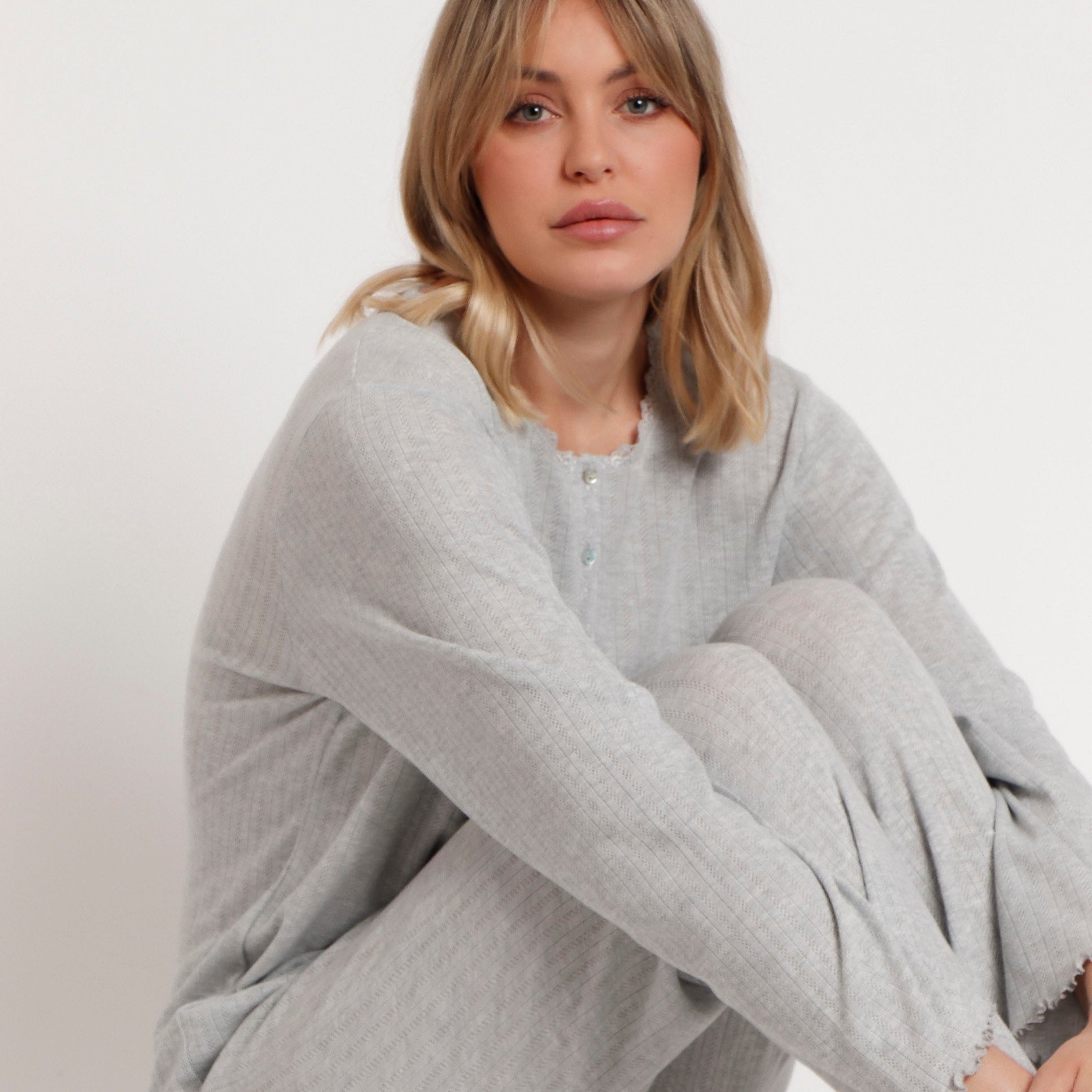 Pigiama Donna in viscosa Admas 62624 Grigio Admas