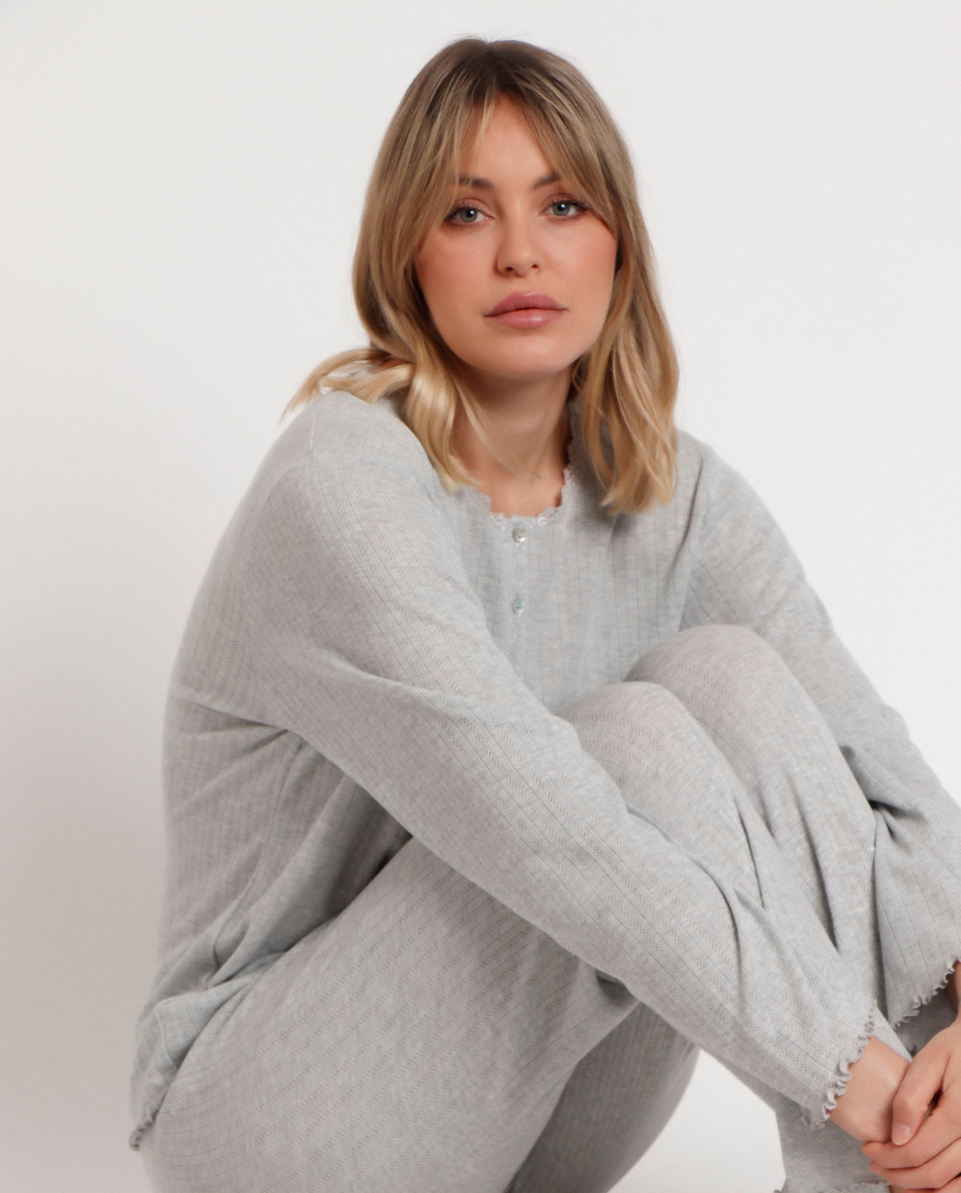 Pigiama Donna in viscosa Admas 62624 Grigio Admas