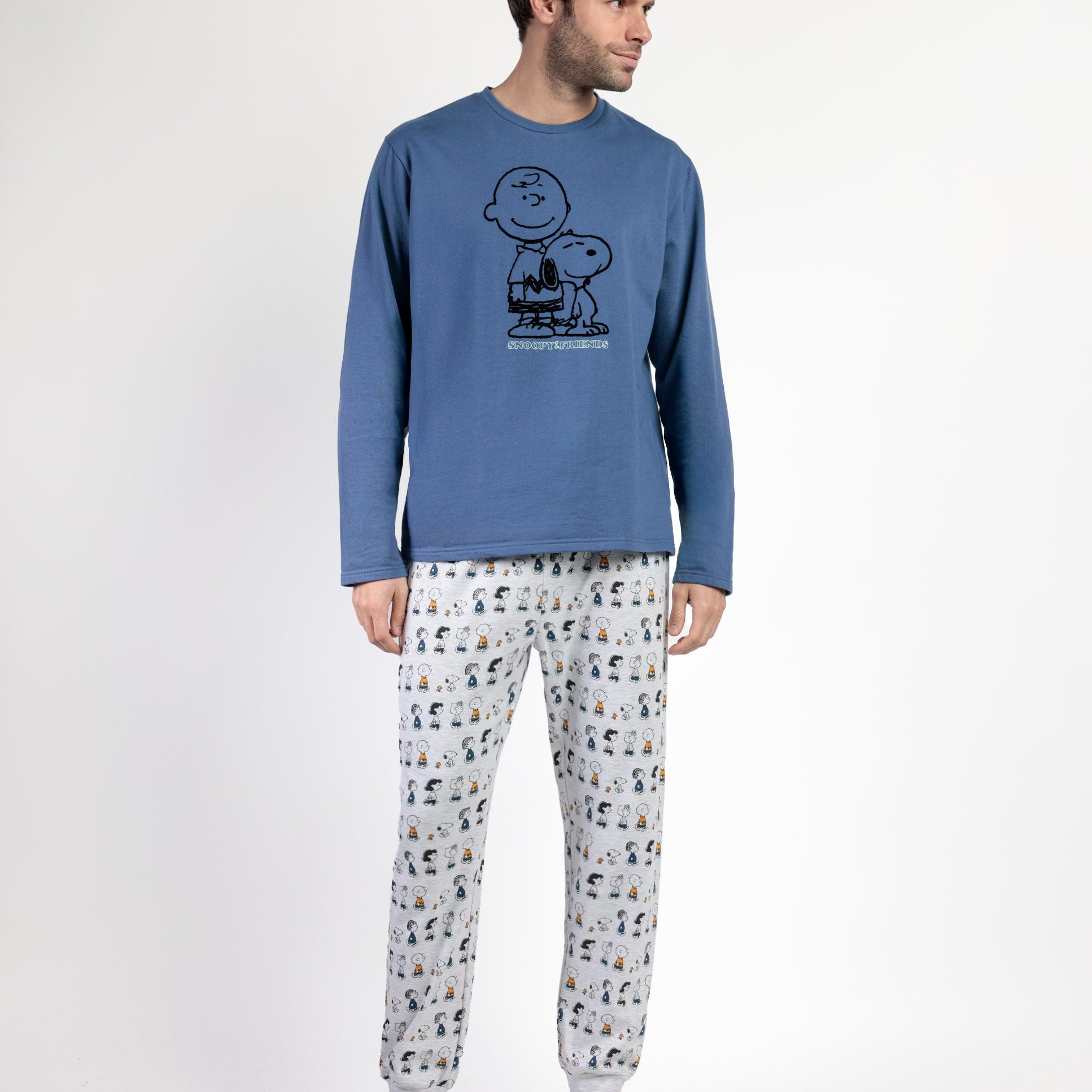 Pigiama invernale Family Uomo Donna Bimbo Bimba art Snoopy 63015 63429 Admas