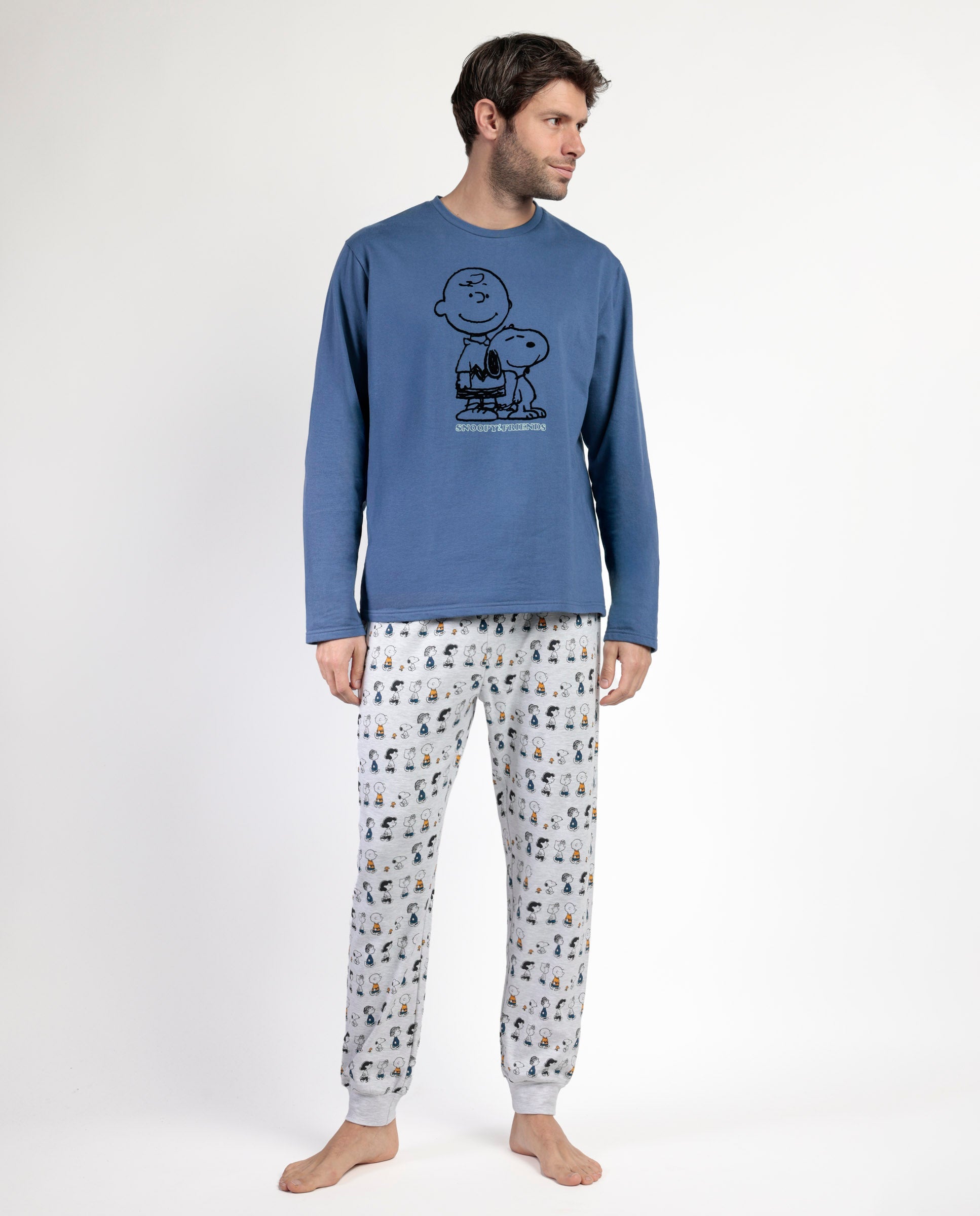 Pigiama invernale Family Uomo Donna Bimbo Bimba art Snoopy 63015 63429 Admas