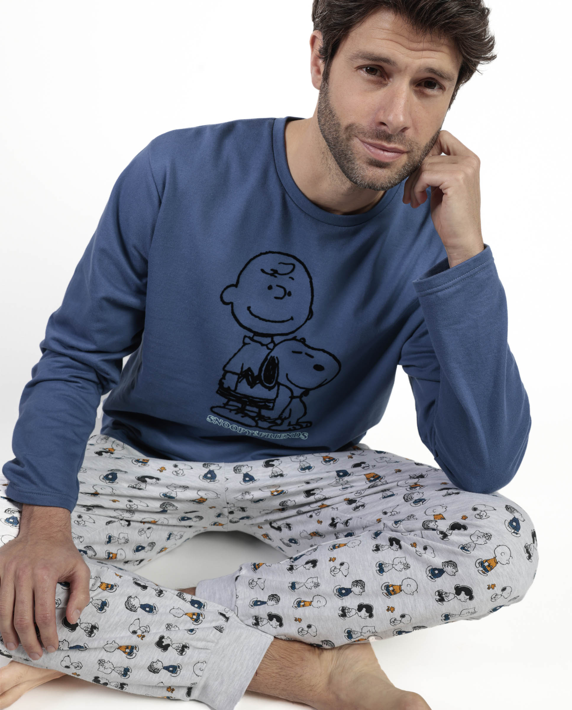 Pigiama invernale Family Uomo Donna Bimbo Bimba art Snoopy 63015 63429 Admas