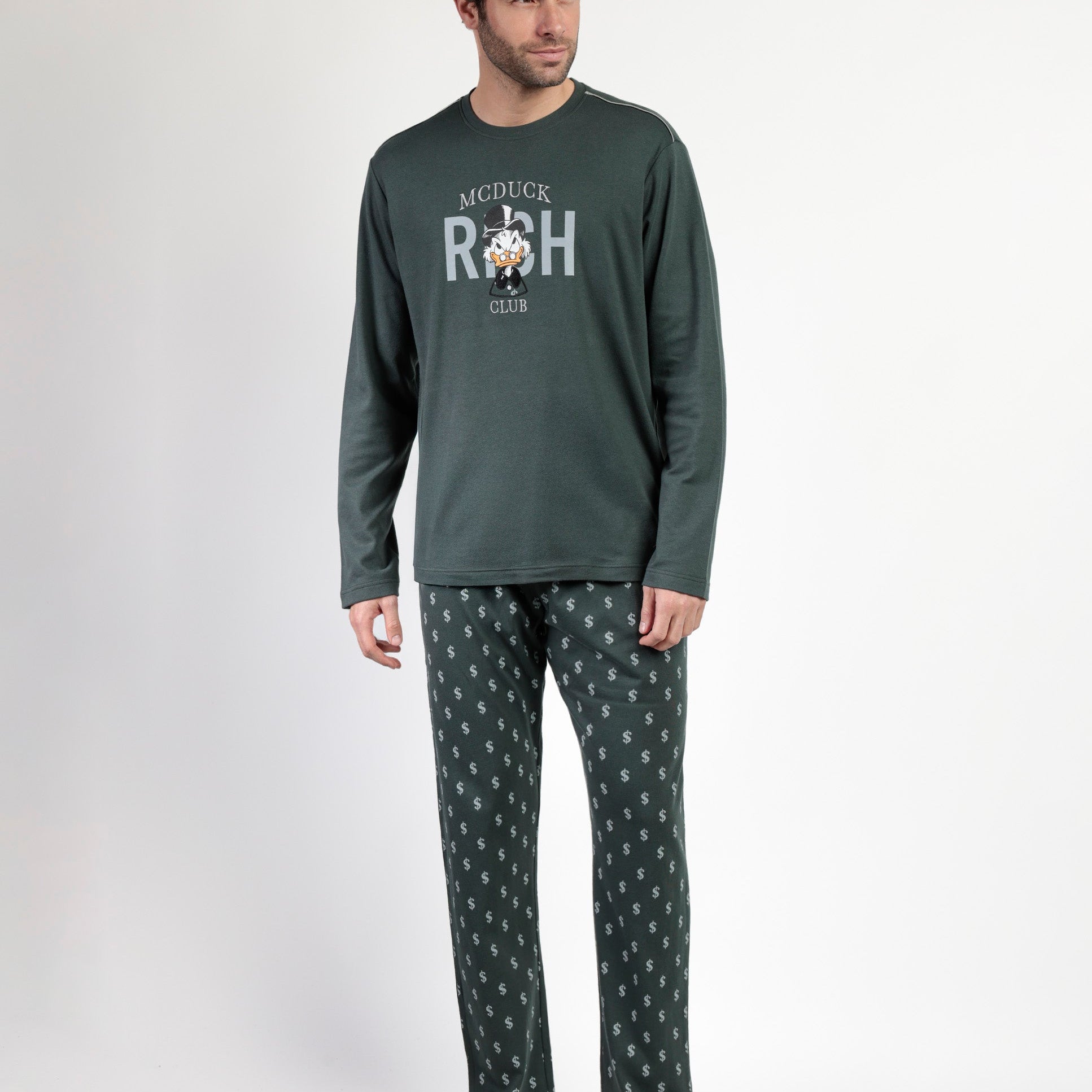 Pigiama Uomo invernale Disney caldo cotone Paperone 63229 Disney
