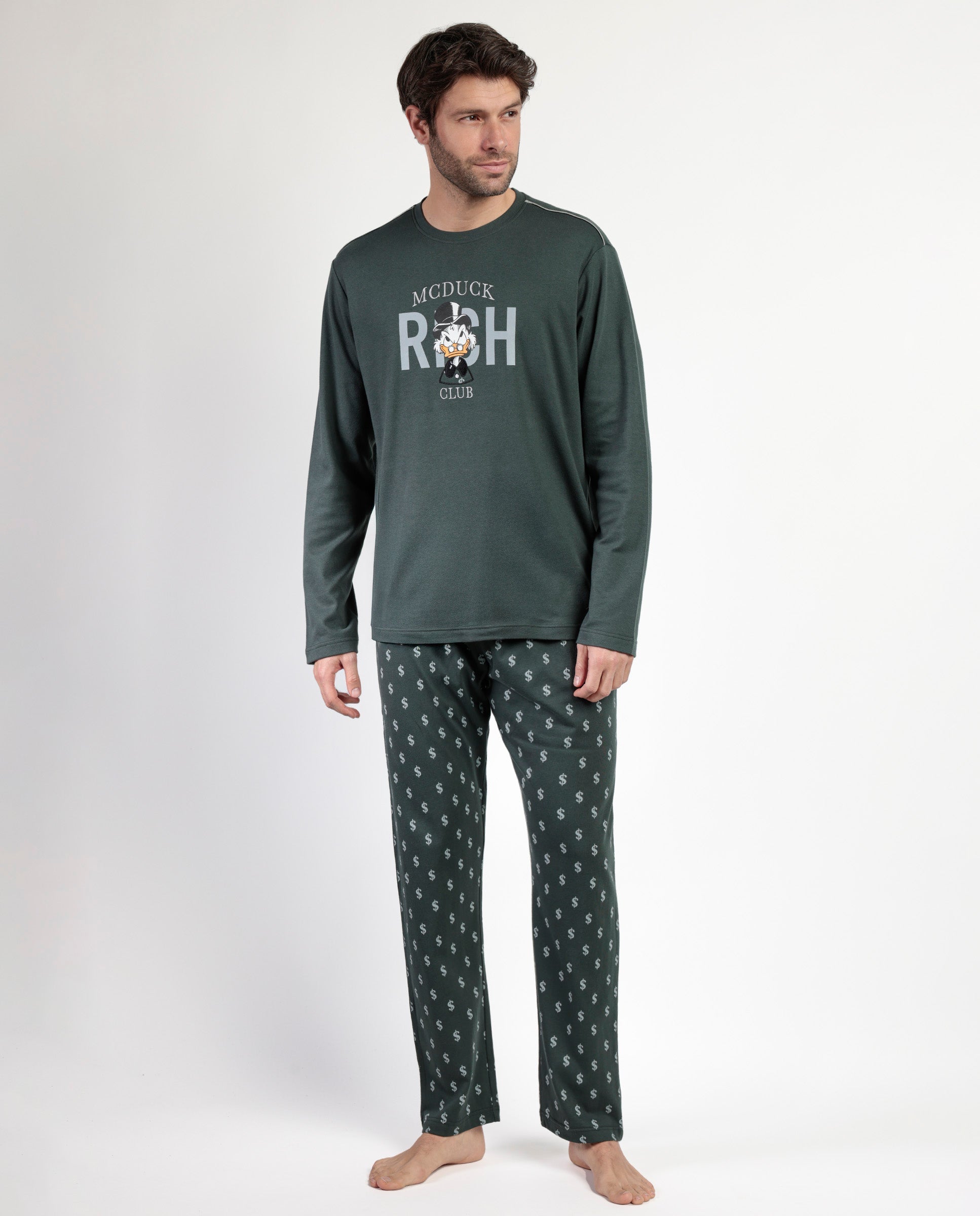 Pigiama Uomo invernale Disney caldo cotone Paperone 63229 Disney