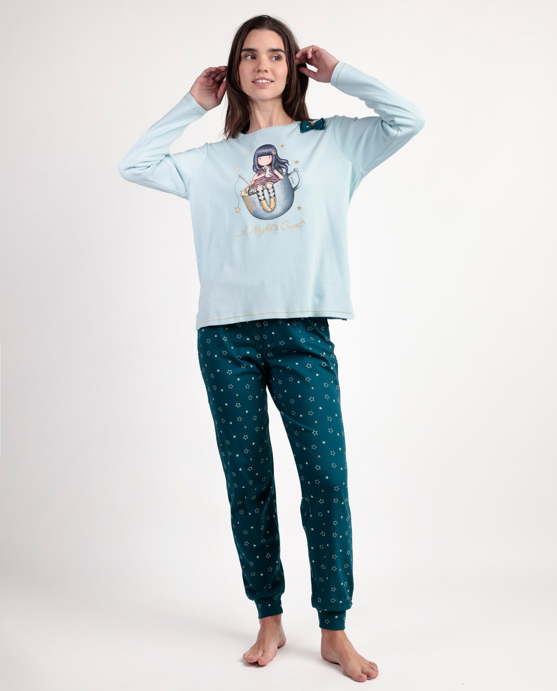 Pigiama Donna Bambina Santoro gojuss invernale 63383 63408 Santoro Gorjuss