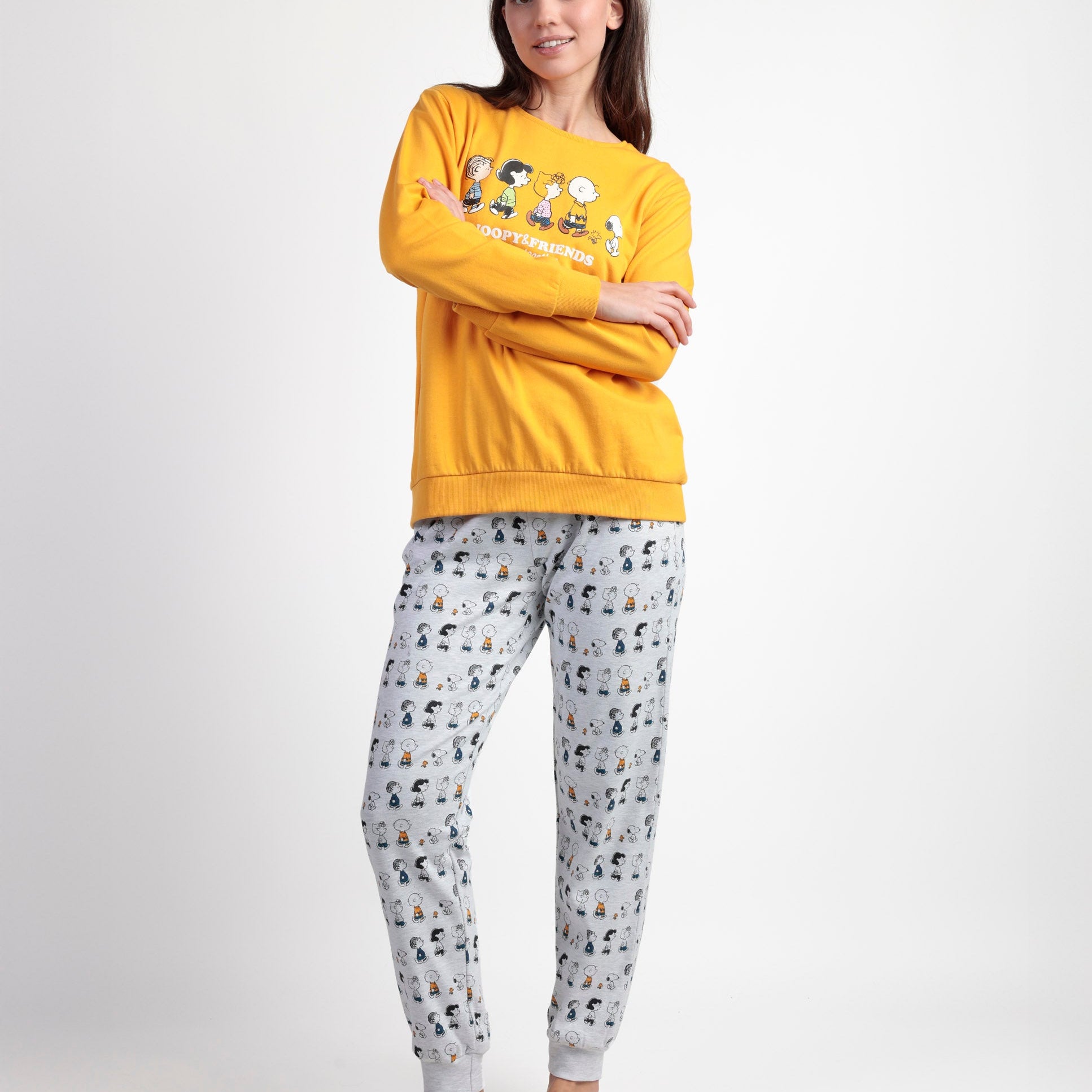 Pigiama invernale Family Uomo Donna Bimbo Bimba art Snoopy 63015 63429 Admas