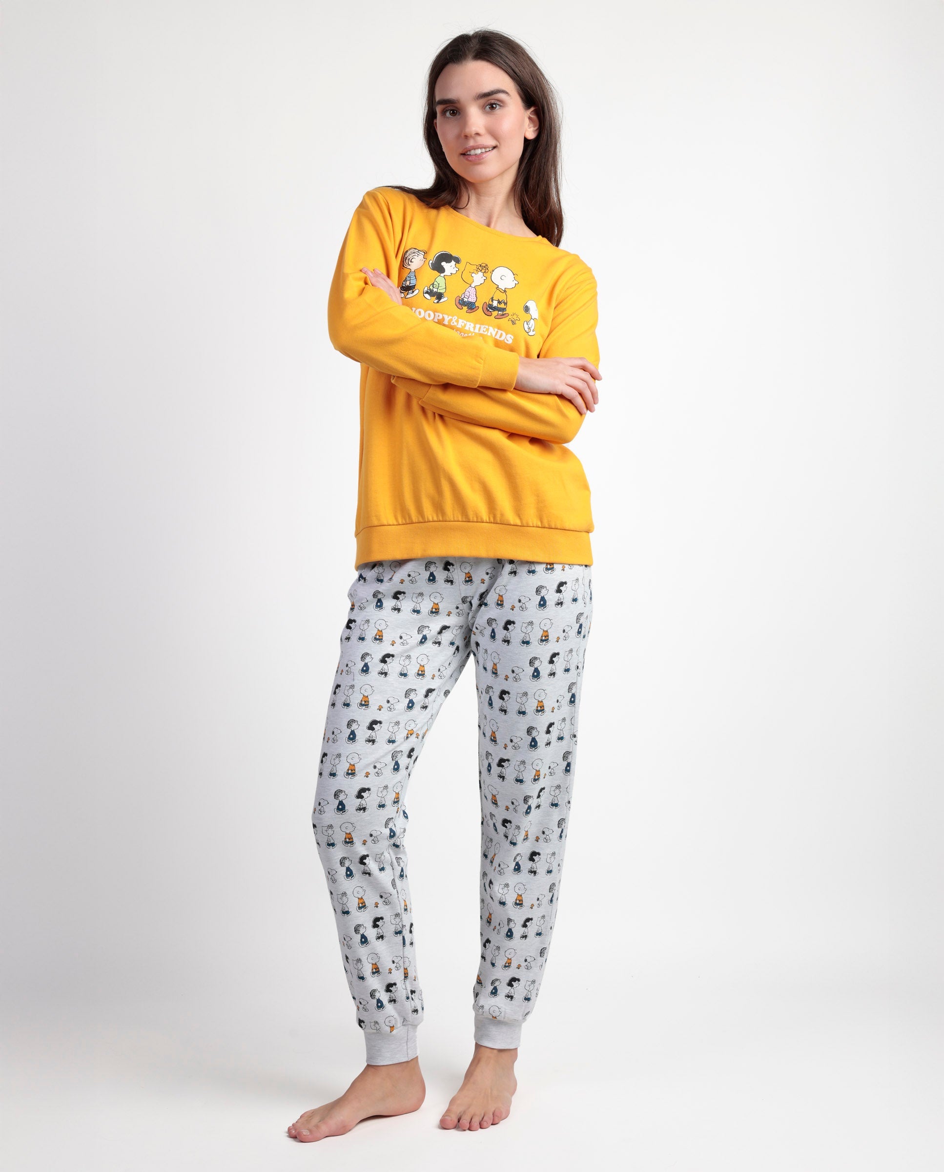 Pigiama invernale Family Uomo Donna Bimbo Bimba art Snoopy 63015 63429 Admas