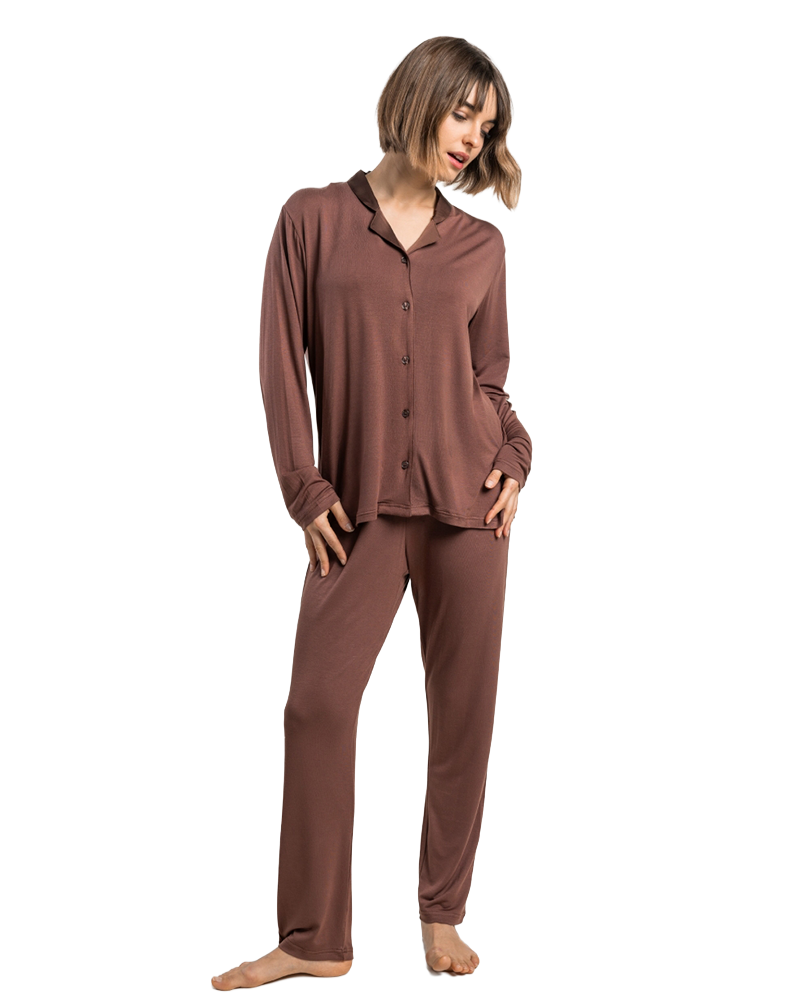 Pigiama Donna invernale Admas 63647 CHOCOLATE Admas