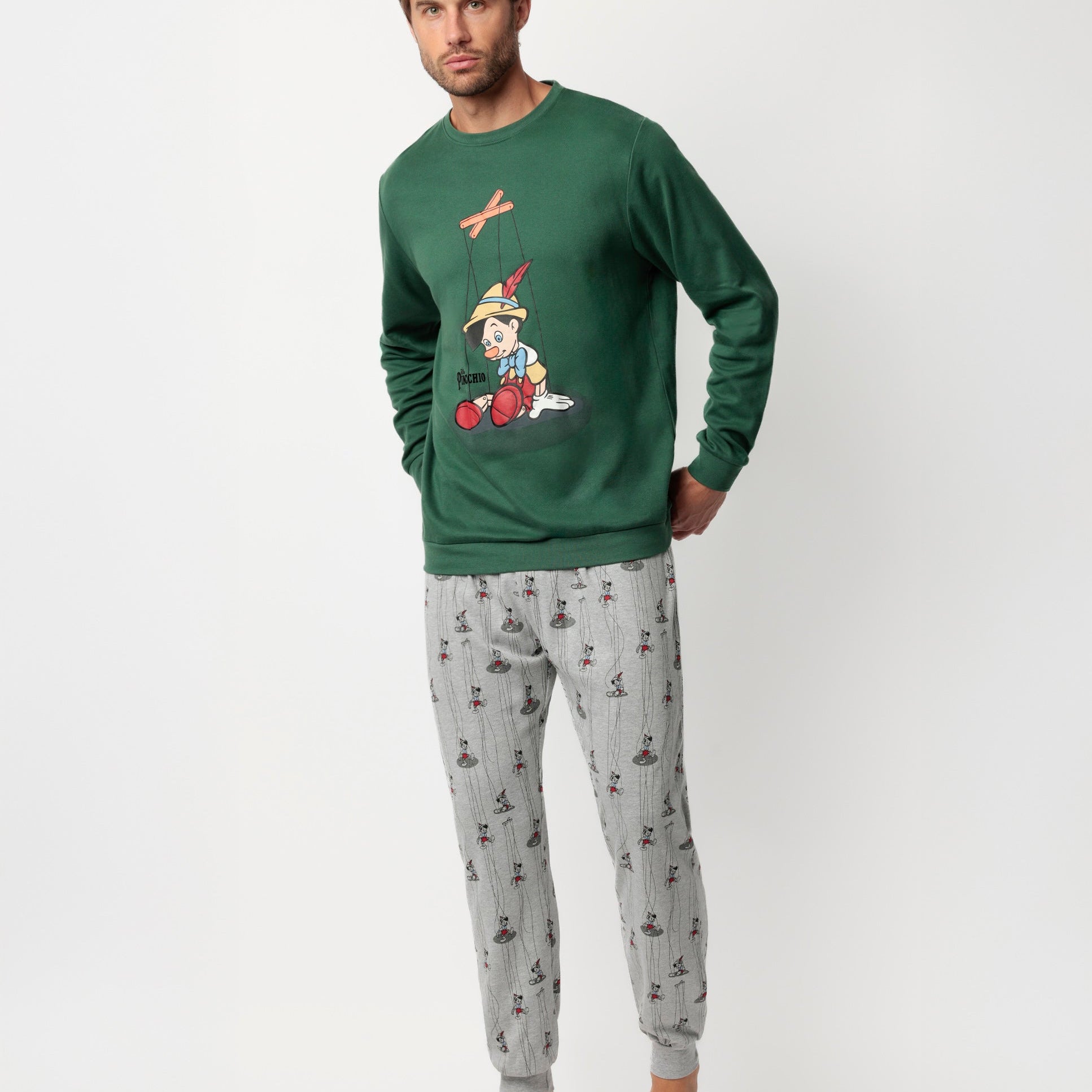 Disney Pigiama invernale Family Uomo Donna Pinocchio art 63667 63904 Disney