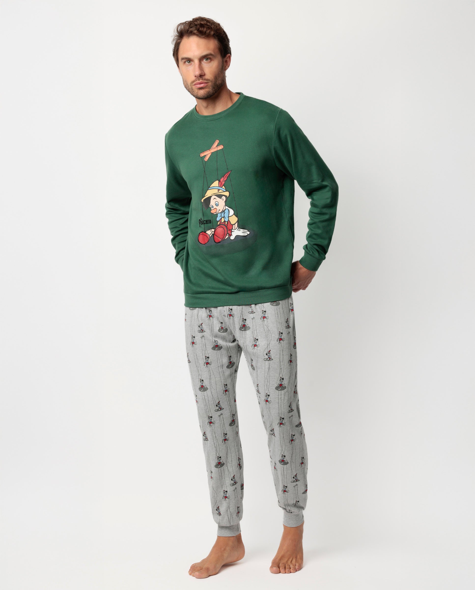 Disney Pigiama invernale Family Uomo Donna Pinocchio art 63667 63904 Disney