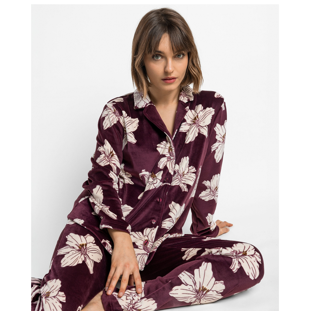 Pigiama Donna invernale velour Admas 64656 Admas