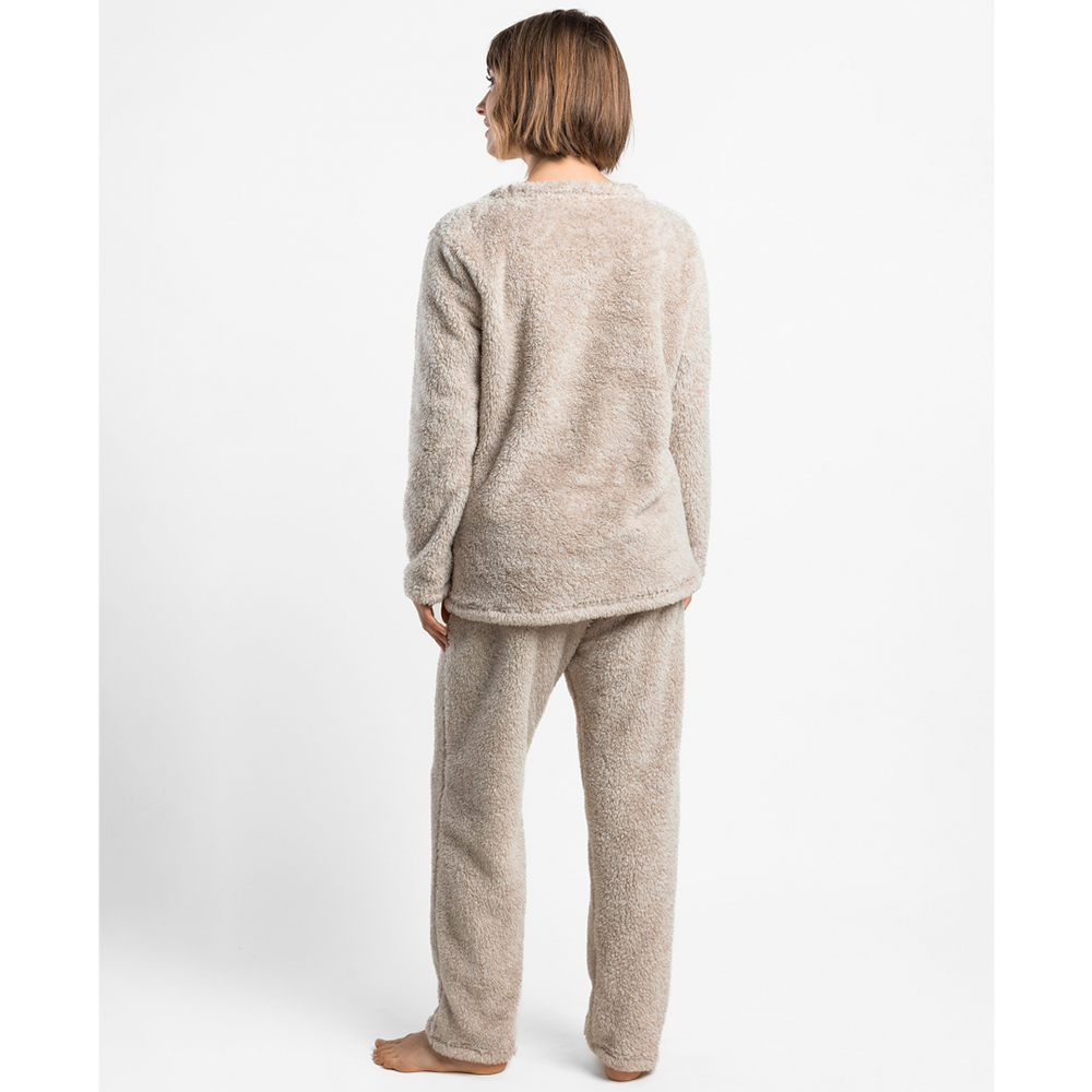 Pigiama Donna invernale Snoopy peanuts in coral 64992 Admas