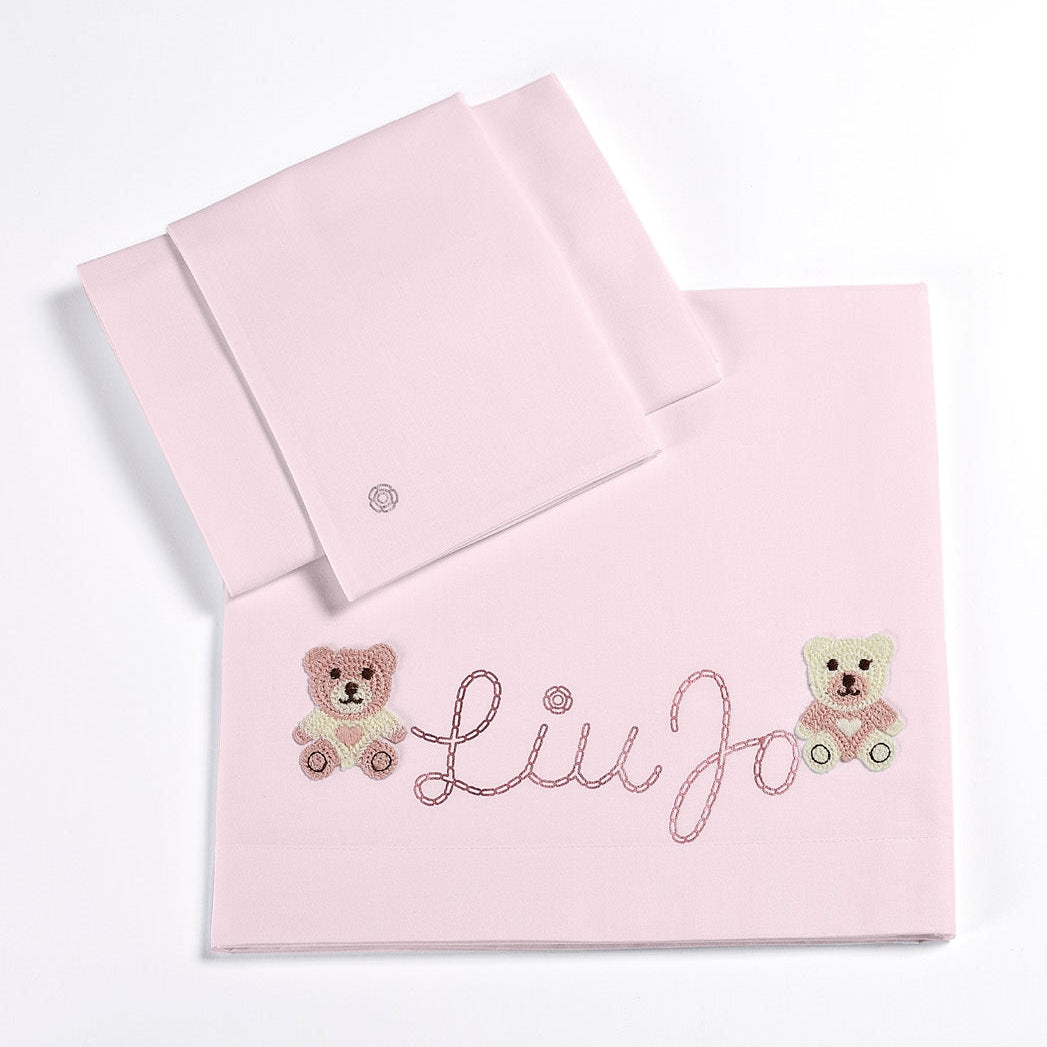 Liu jo Baby Completo 3 pezzi lenzuola Culla (passeggino) art Bear L J Liu Jo