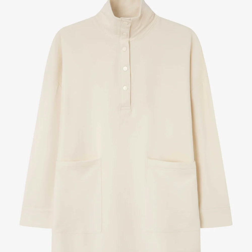 Felpa oversize in pile con collo button down 70012 gisela Gisela