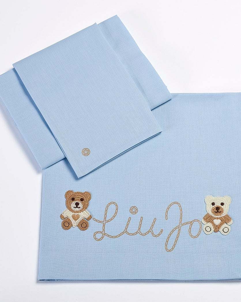 Liu jo Baby Completo 3 pezzi lenzuola Culla (passeggino) art Bear L J Liu Jo