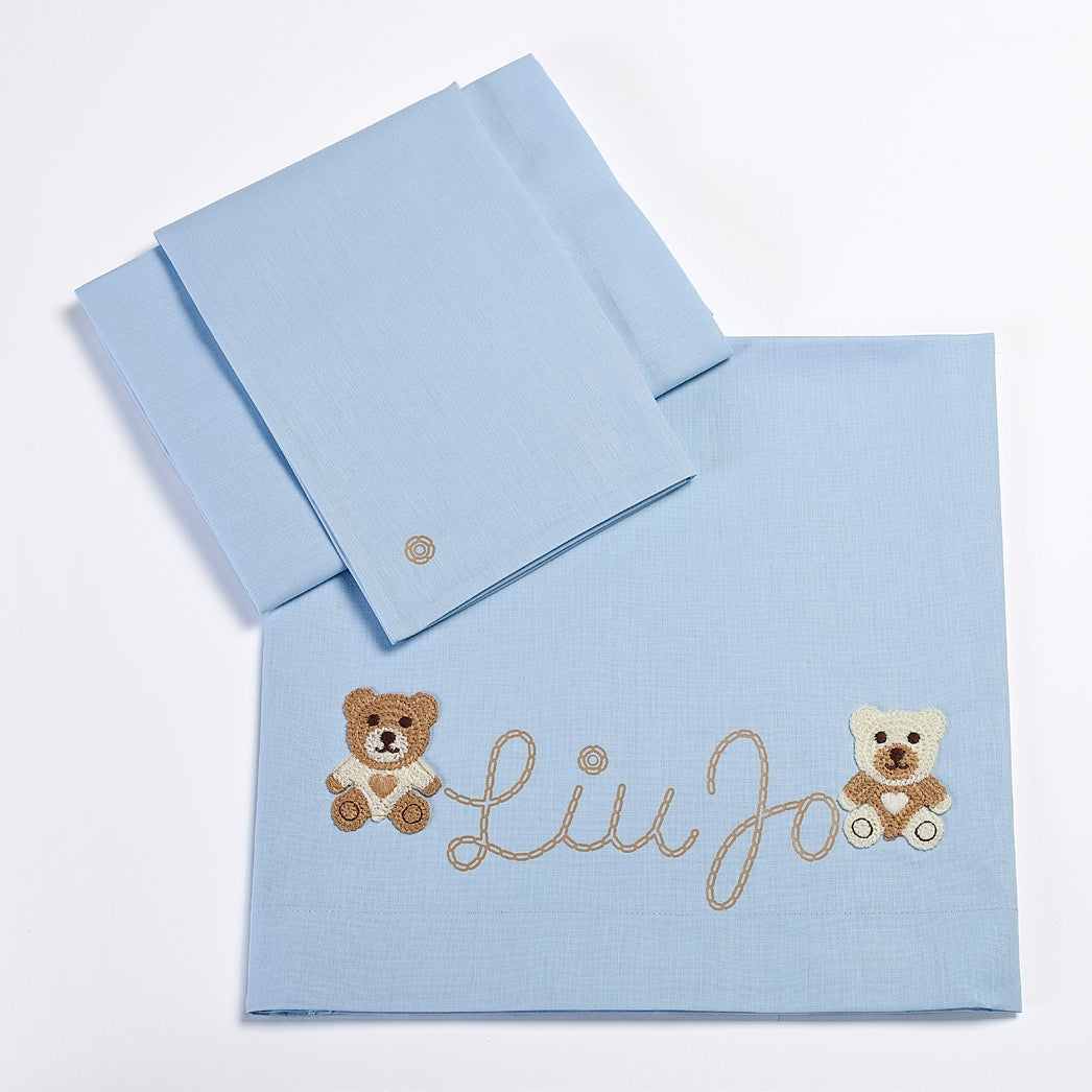 Liu jo Baby Completo 3 pezzi lenzuola Culla (passeggino) art Bear L J Liu Jo