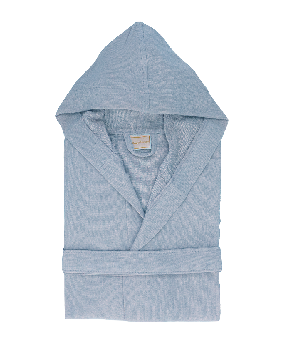 Accappatoio uomo donna in microspugna di Maestri Cotonieri con cappuccio unisex Maestri Cotonieri