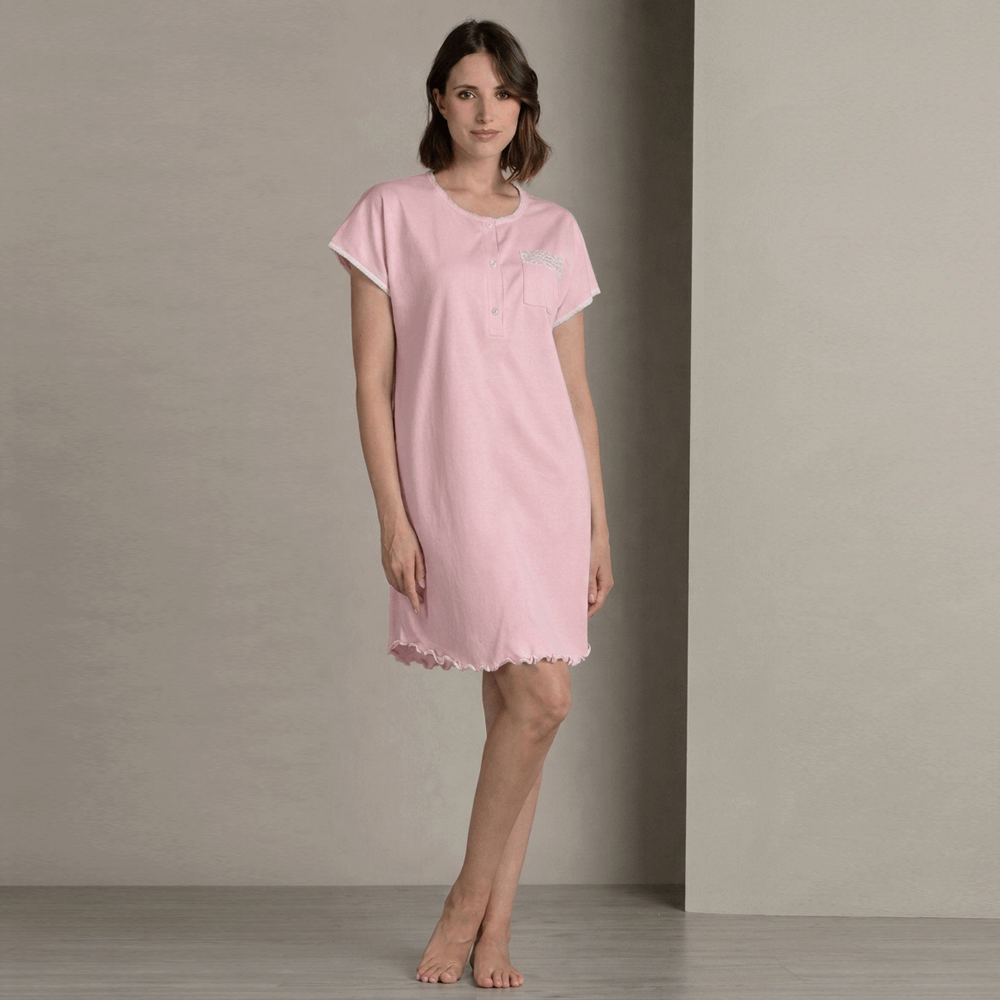 Camicia da notte donna in cotone 9166 Di Maiolo Biancheria