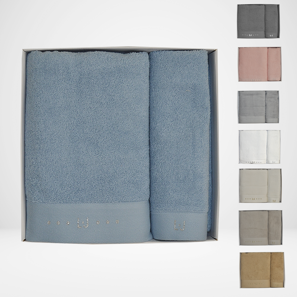 Coppia asciugamani liu jo punti luce glitter