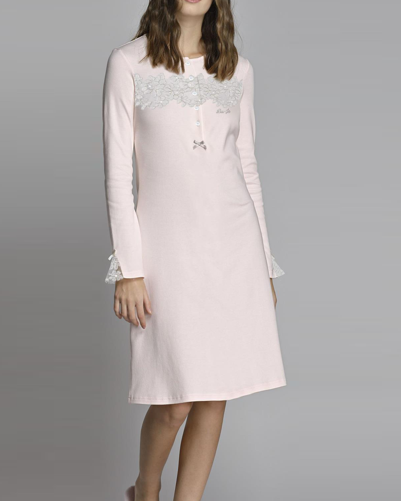 Camicia da notte Liu Jo Notte art DL0171 in Caldo cotone Rosa Liu Jo